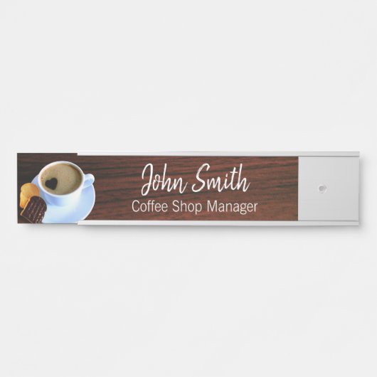 Coffee Cup Koekkerij Haped Schuimkoffie Deurbordje (Voorkant)