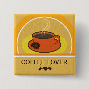 Coffee Cup Koffie Lover Coffee Bans Square Button