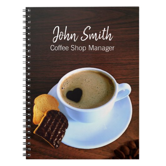 Coffee Cup Koffie Winkelwagentje Shaped Foam Cooki Notitieboek (Voorkant)