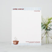 Coffee Cup Letterkop Persoonlijk Briefhoofd (Staand voorkant)