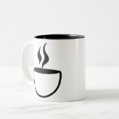 Coffee cup logo tweekleurige koffiemok (Voorkant links)