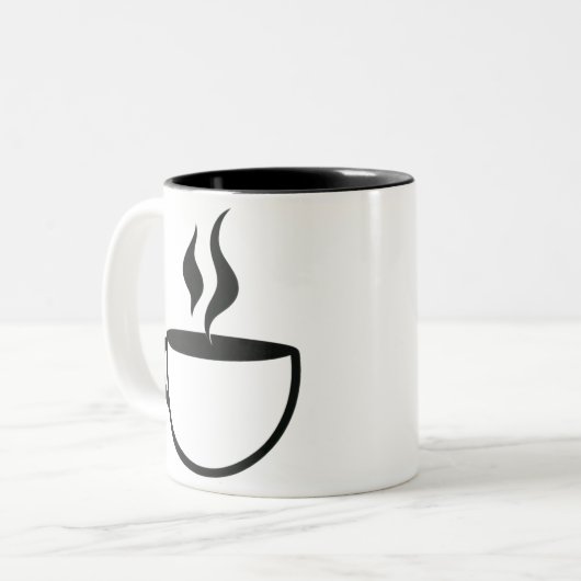 Coffee cup logo tweekleurige koffiemok (Voorkant links)