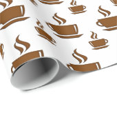 Coffee Cup patroon Cadeaupapier (Rol Hoek)