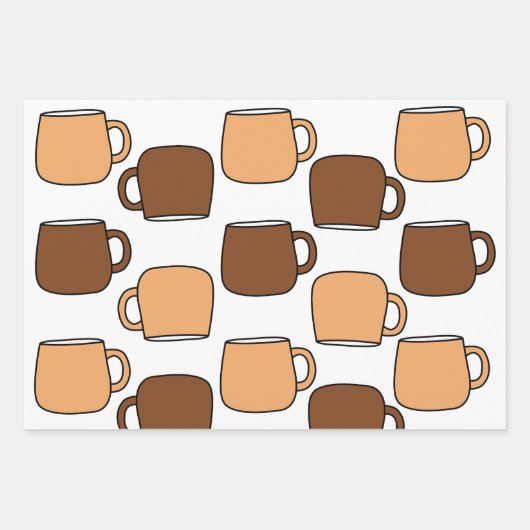 Coffee Cup patroon Inpakpapier Vel (Voorkant 2)
