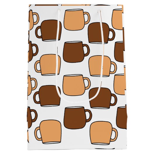 Coffee Cup patroon Medium Cadeauzakje (Achterkant)