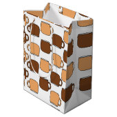 Coffee Cup patroon Medium Cadeauzakje (Achterkant Gekanteld)