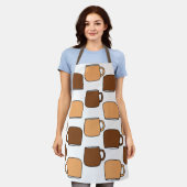 Coffee Cup patroon Schort (Gedragen)