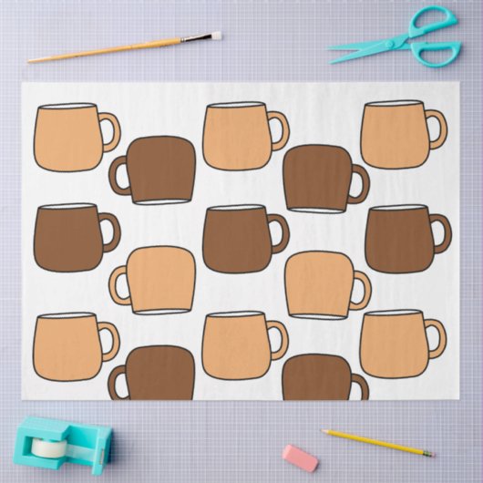 Coffee Cup patroon Tissuepapier (Craft)