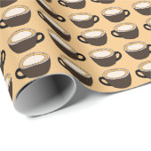 Coffee Cup Pattern Cadeaupapier (Rol Hoek)