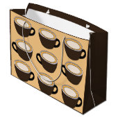 Coffee Cup Pattern Groot Cadeauzakje (Achterkant Gekanteld)