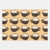 Coffee Cup Pattern Inpakpapier Vel (Voorkant)