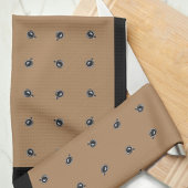 Coffee Cup Pattern on Tan Kitchen Towels Theedoek