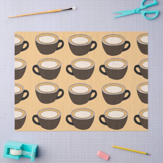 Coffee Cup Pattern Tissuepapier (Craft)