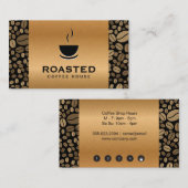 Coffee Cup Ponskaart | Coffee Beans Klantenkaartje (Voorkant / Achterkant)