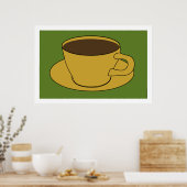 Coffee Cup Pop 1970 Art poster (Keuken)