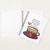 Coffee Cup Quote Motivatie Roze Wit Dagboek Planner (Display)