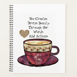 Coffee Cup Quote Motivatie Roze Wit Dagboek Planner