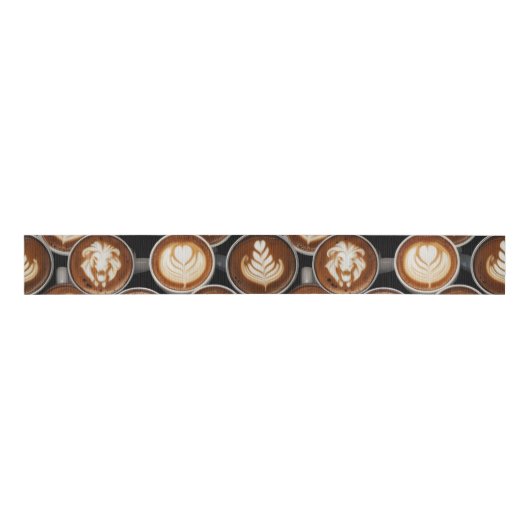 Coffee Cup Ribbon Grosgrain Lint (Voorkant)