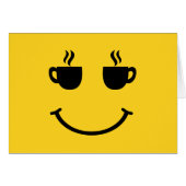 Coffee Cup Smile Wenskaart (Voorkant Horizontaal)