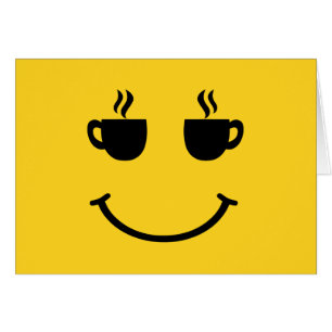 Coffee Cup Smile Wenskaart