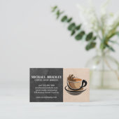 Coffee Cup Splash Logo Visitekaartje (Staand voorkant)