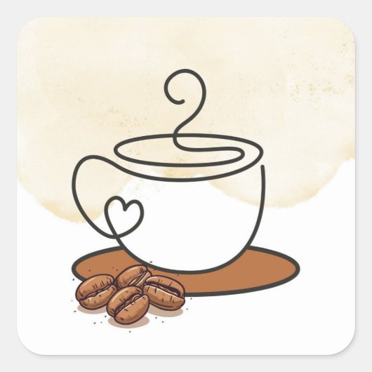 Coffee Cup Sticker (Voorkant)