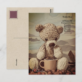 Coffee Cup Teddy Bear Quote Symbolisme Schattigee  Briefkaart