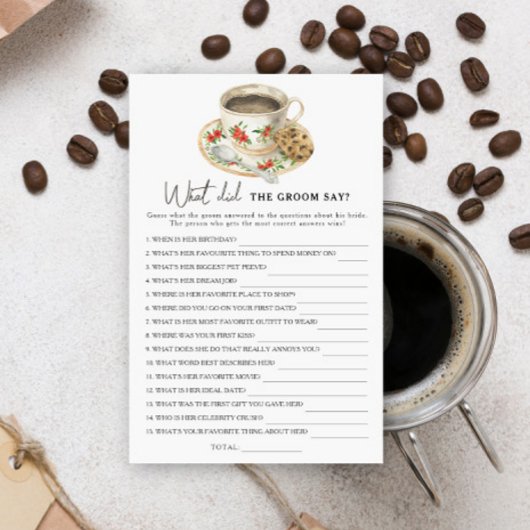 Coffee cup Vrijgezellenfeest Wat zei de bruidegom