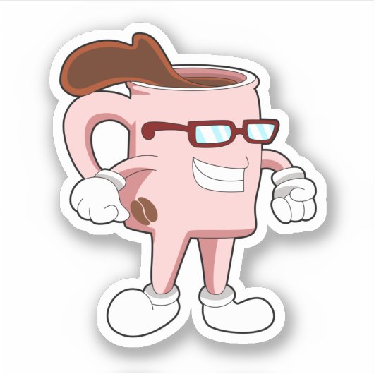 Coffee cup with Coffee Sticker (Voorkant)