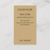 Coffee Cups Divine Visitekaartje (Achterkant)