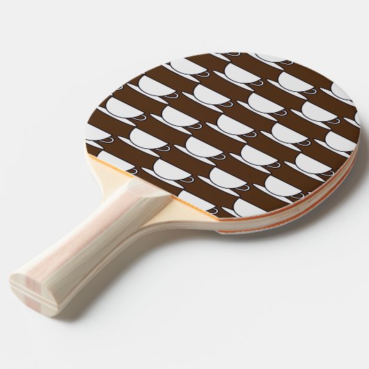Coffee Cups Ping Pong Paddle Tafeltennisbatje (Voorkant Gekanteld)