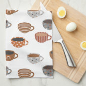 Coffee Cups Theedoek (Quarter Fold)