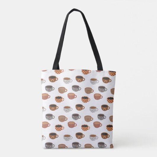 Coffee Cups Tote Bag (Achterkant)