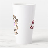 COFFEE & CUSSIN' van Jeff Willis Art Latte Mok (Voorkant)