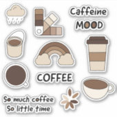 Coffee Cute Sticker pack (Voorkant)