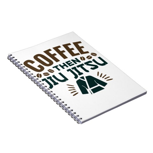 Coffee Dan Jiu Jitsu BJJ Jiujitsu Notitieboek (Rechterzijde)