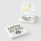 Coffee Dan Jiu Jitsu BJJ Jiujitsu Stenen Onderzetter (Zijkant)