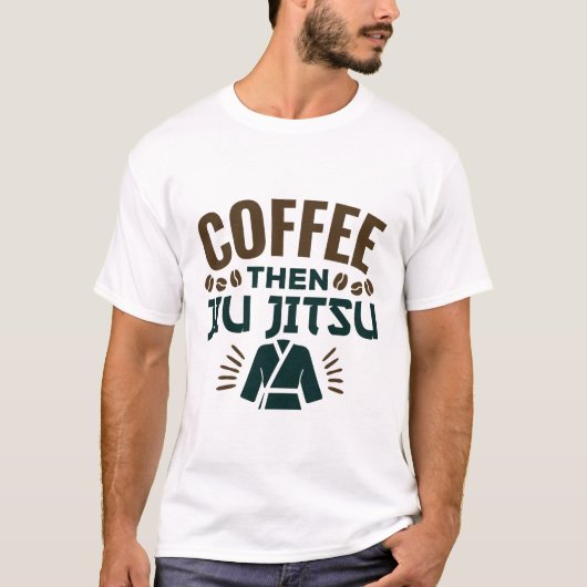 Coffee Dan Jiu Jitsu BJJ Jiujitsu T-shirt (Voorkant)