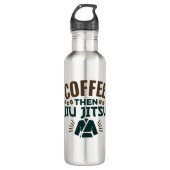 Coffee Dan Jiu Jitsu BJJ Jiujitsu Waterfles (Voorkant)