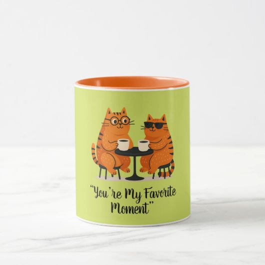 Coffee Date Cat Couple Mug Mok (Midden)