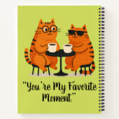 Coffee Date Cat Couple Spiral Notebook Notitieboek (Achterkant)
