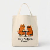 Coffee Date Cat Couple Tote Bag (Voorkant)
