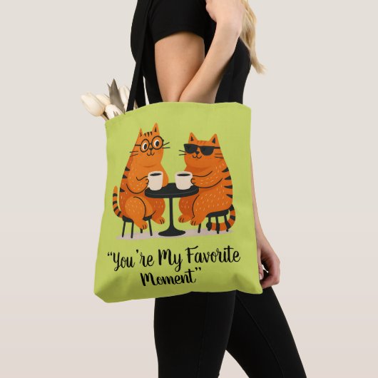 Coffee Date Cat Couple Tote Bag (Dichtbij)