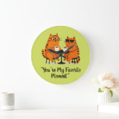 Coffee Date Cat Couple Wall Clock Grote Klok (Huis)