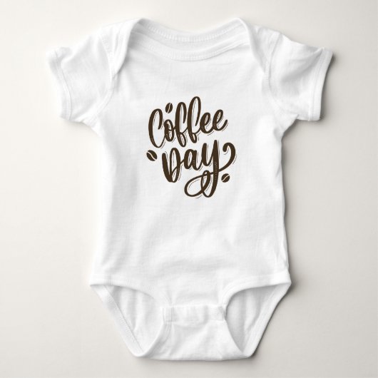 Coffee Day baby bodysuit T-shirt (Voorkant)