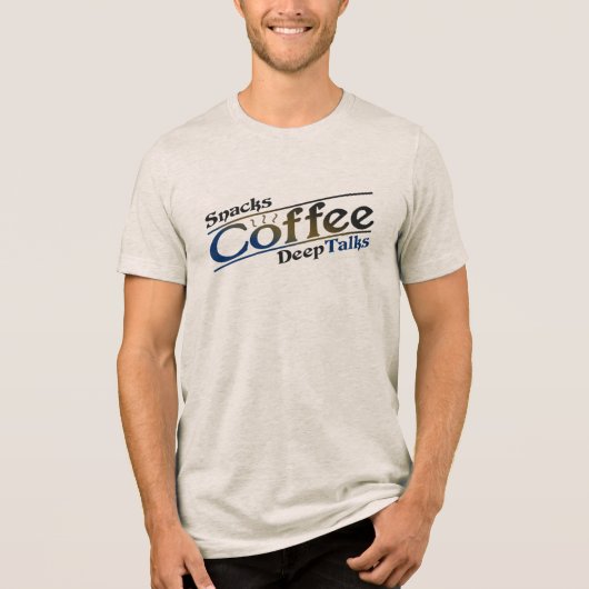 Coffee Deep Talks T Shirt Tee Casual Wear (Voorkant)