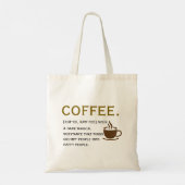 Coffee Definition – Funny Dictionary-Style  Tote Bag (Achterkant)