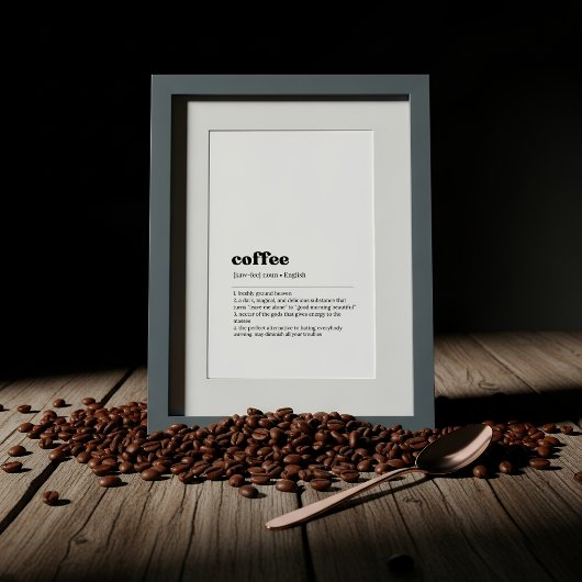 Coffee Definition Poster | Dictionary Style