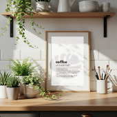 Coffee Definition Poster | Dictionary Style