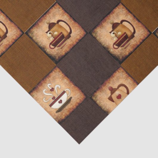 Coffee Design Rustic Decoupage Pattern Tissuepapier (Detail)